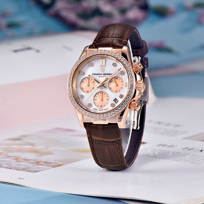 Pagani Design Daisy Gold Brown Women's Watch
