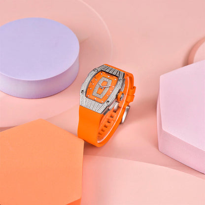 Pagani Design Marigold Orange Silver Women's Watch