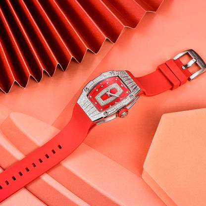 Pagani Design Marigold Red Silver Women's Watch